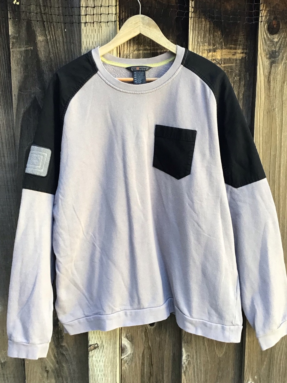5.11 Tactical Colorblock Crewneck Sweatshirt Gray Black Pocket Mens 2XL